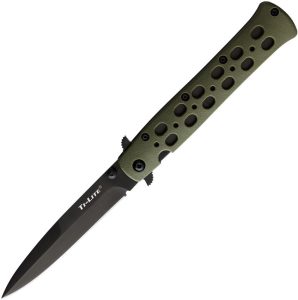 CS26SPODBK.jpg Cold Steel Ti-Lite Linerlock OD - Green Zytel AUS-8A