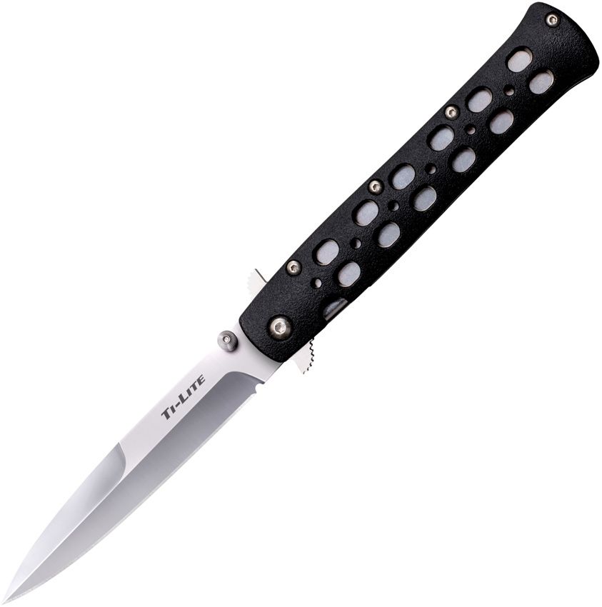 Cold Steel Ti-Lite Linerlock Folding Knife 4" AUS-8A Black Zy-Ex