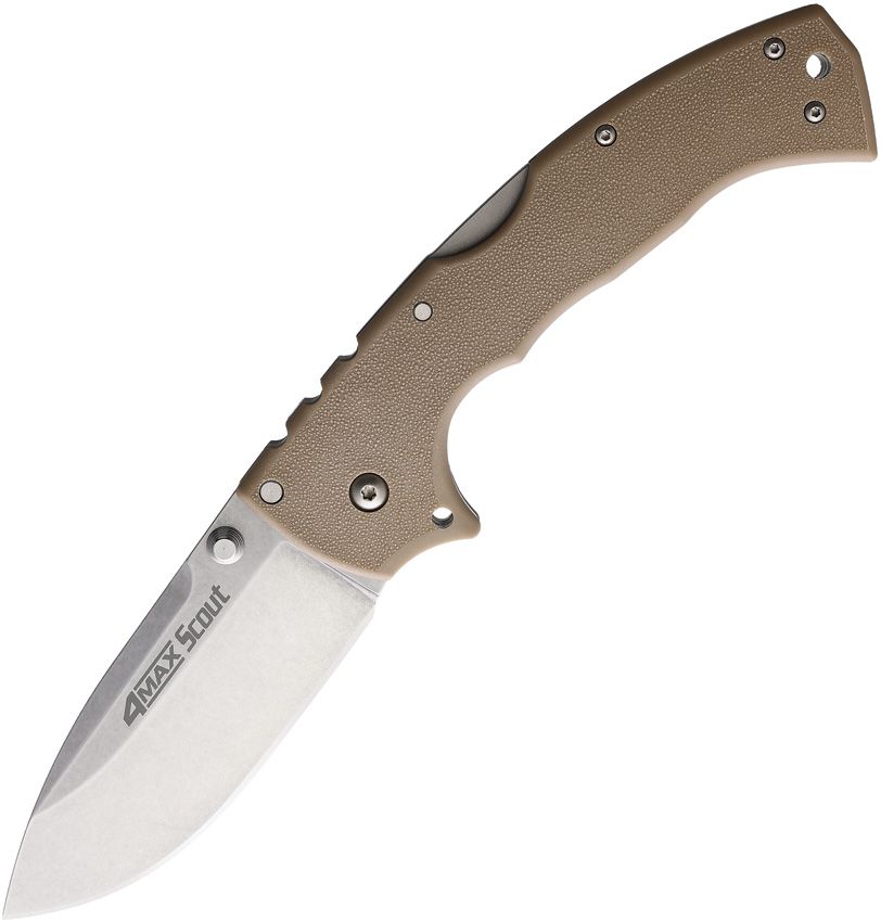 Cold Steel 4-Max Scout 4" Lockback Folding Knife Desert Tan