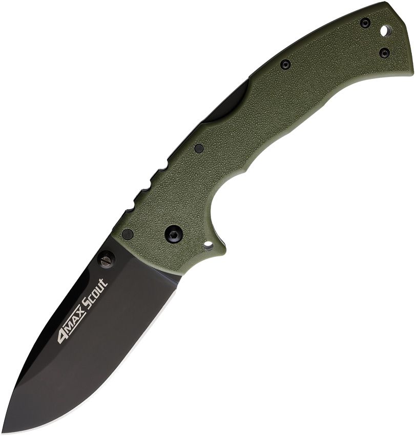 CS62RQODBK.jpg Cold Steel 4-Max Scout Lockback Folding Knife OD Green