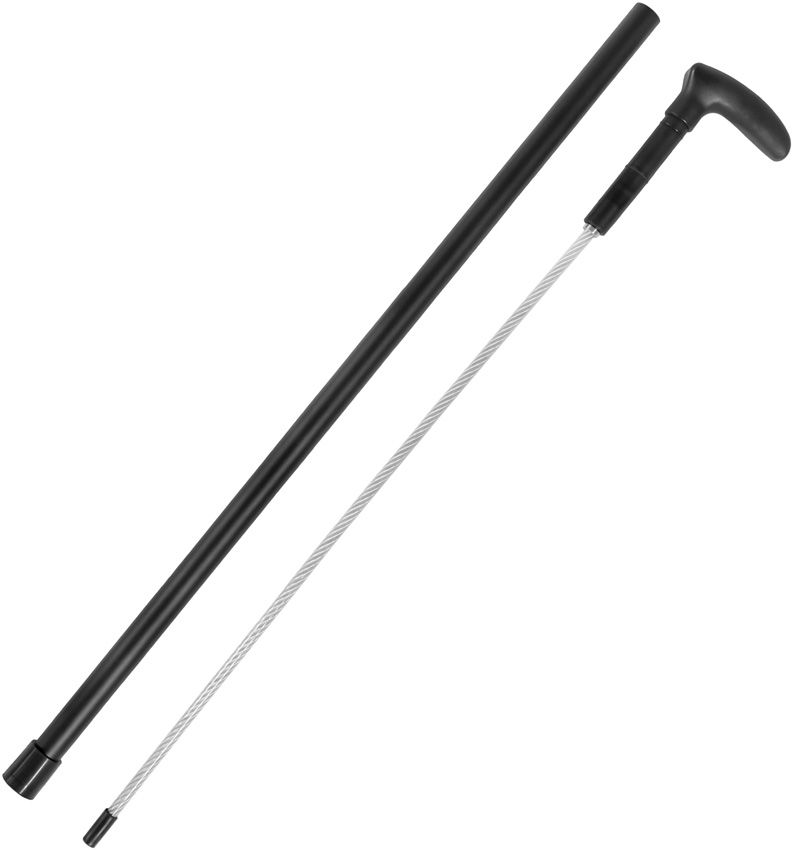 Cold Steel Cable Whip Cane 37" Black Nylon Handle