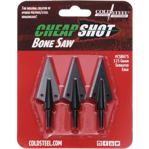 Cold Steel Cheap Shot Bone Saw Broadhead 125gr Serrated