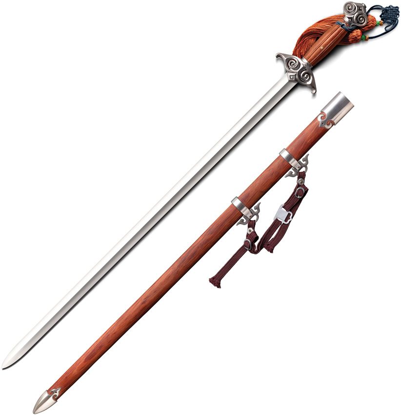 Cold Steel Chinese Gim Sword 33.25" 1060HC Steel Rosewood