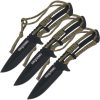 Cold Steel Throwing Knives 3-Pack - 4in Black Blade