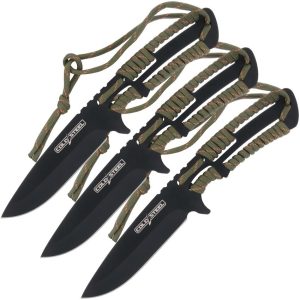 CSTH44KVD3PK.jpg Cold Steel Throwing Knives 3-Pack - 4in Black Blade