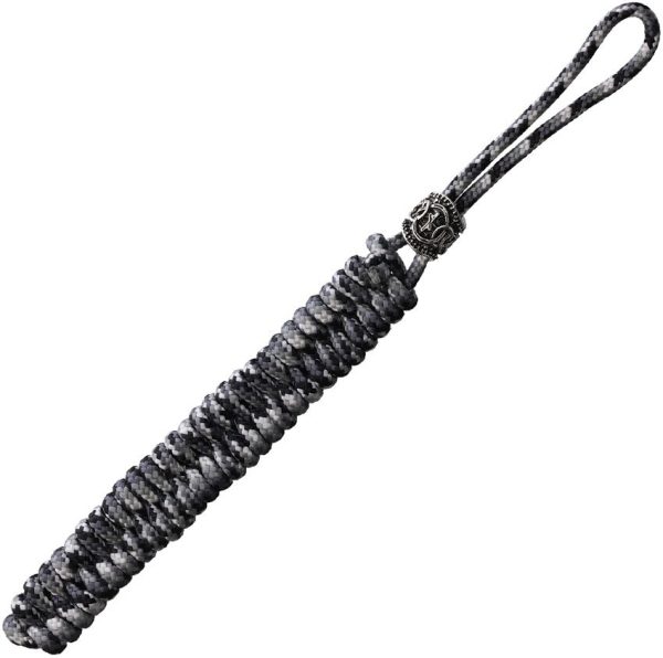 Coeburn Tool Lanyard Viking Bead Black White Paracord