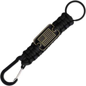CT3025.jpg Coeburn Tool Black Paracord Keychain Lanyard - USA Flag