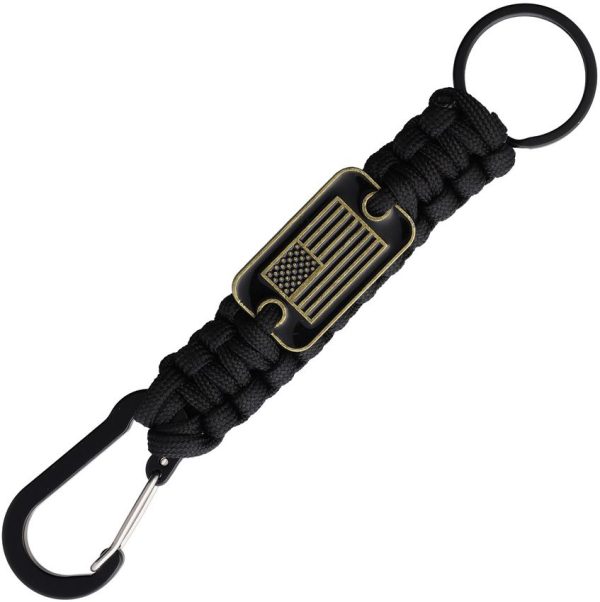 Coeburn Tool Black Paracord Keychain Lanyard - USA Flag