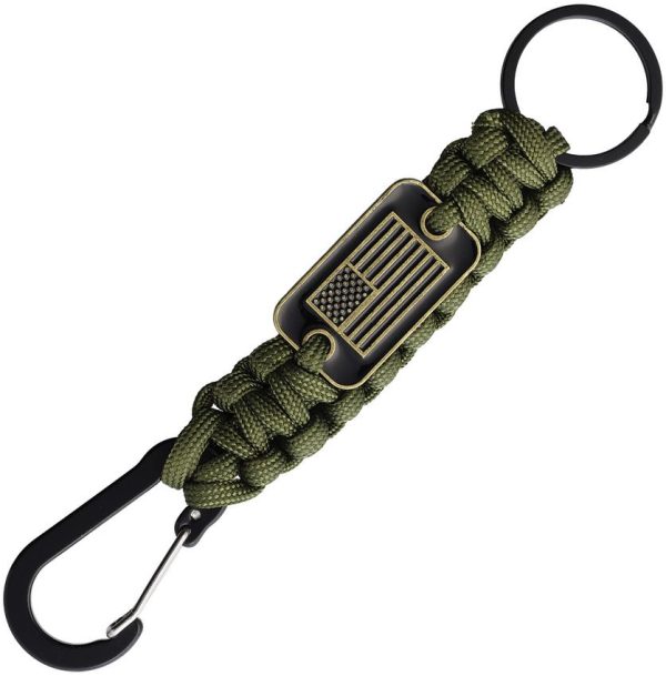 Coeburn Tool OD Green Paracord Keychain Lanyard - USA Flag
