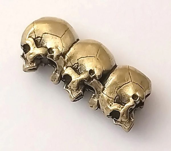 Coeburn Tool Three Tier Skull Brass Bead - Compact