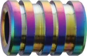 CT355RW.jpg Coeburn Tool Rainbow Anodized Titanium Bead - 0.5 Inch