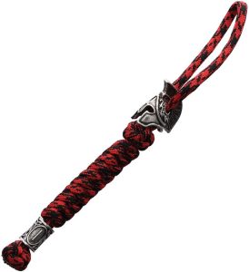 CT597RB.jpg Coeburn Tool Red Spartan Paracord Lanyard - Silver Bead