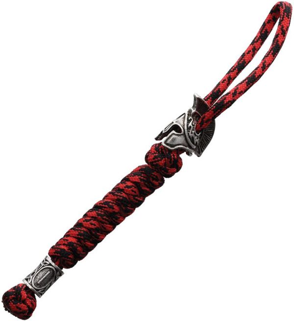Coeburn Tool Red Spartan Paracord Lanyard - Silver Bead