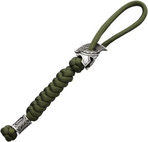 CT904G.jpg Coeburn Tool Green Spartan Paracord Lanyard - Silver Bead