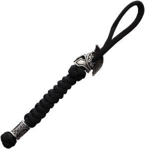 CT997BLK.jpg Coeburn Tool Black Spartan Paracord Lanyard - Silver Bead