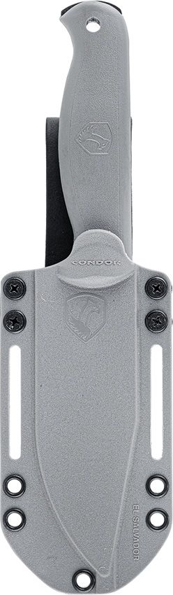 Condor Fighter Fixed Blade 5" 1075HC Steel Rhino Gray