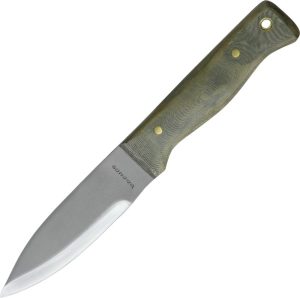 Condor Bushlore Fixed Blade Knife 1075 Carbon Steel Green Micarta