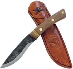 Condor Huron Fixed Blade Knife 4.25" 1095HC Drop Point Brown Walnut
