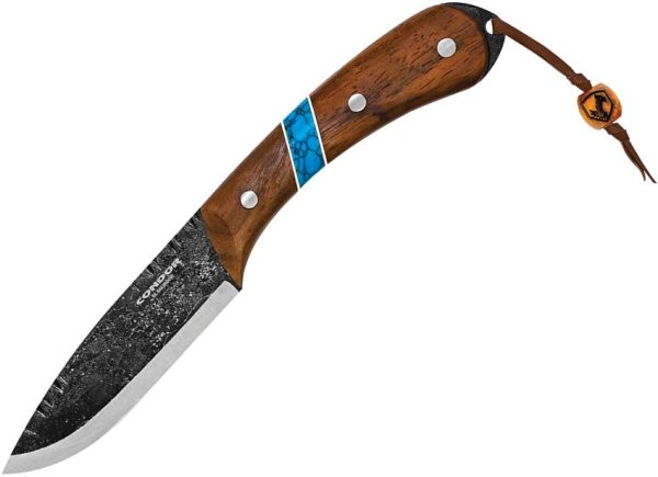 Condor Blue River Fixed Blade Knife 1095HC Steel Walnut Handle