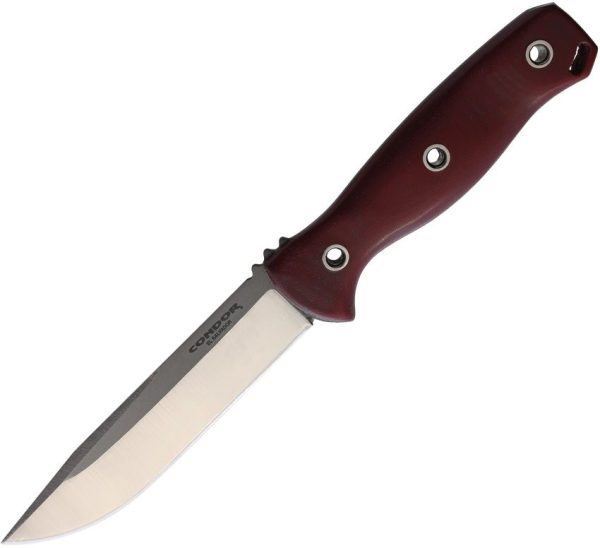 Condor Bushcraft Bliss Fixed Blade 1075HC Steel Red Micarta