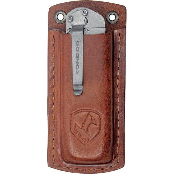 Condor Folding Knife Sheath Brown Leather
