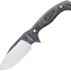 CTK284754HC.jpg Condor Black Leaf Fixed Blade Knife 1095HC Steel Canvas Micarta