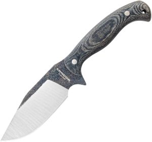 CTK284754HC.jpg Condor Black Leaf Fixed Blade Knife 1095HC Steel Canvas Micarta