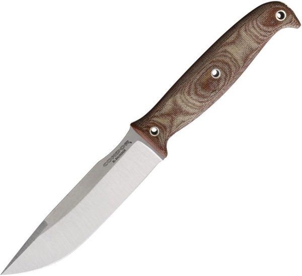 Condor Prius Fixed Blade 440C Stainless Brown Micarta