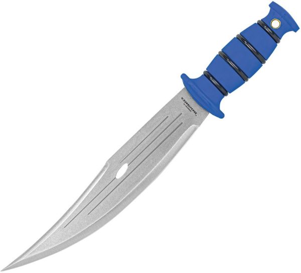 Condor Jungle Bowie HC Fixed Blade 1075 Steel Black Blue Handle