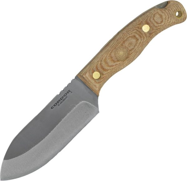 Condor Toki Fixed Blade Knife 1075HC Steel Canvas Micarta