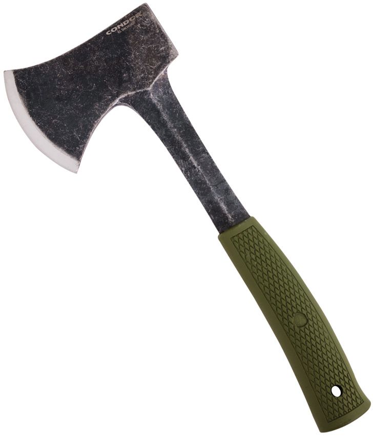 Condor Campsite Axe 4.25" 1075HC Steel Army Green w/ Kydex Sheath
