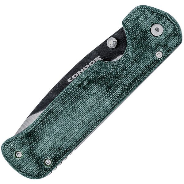 Condor Krakatoa Linerlock Army Green - 1095HC Steel