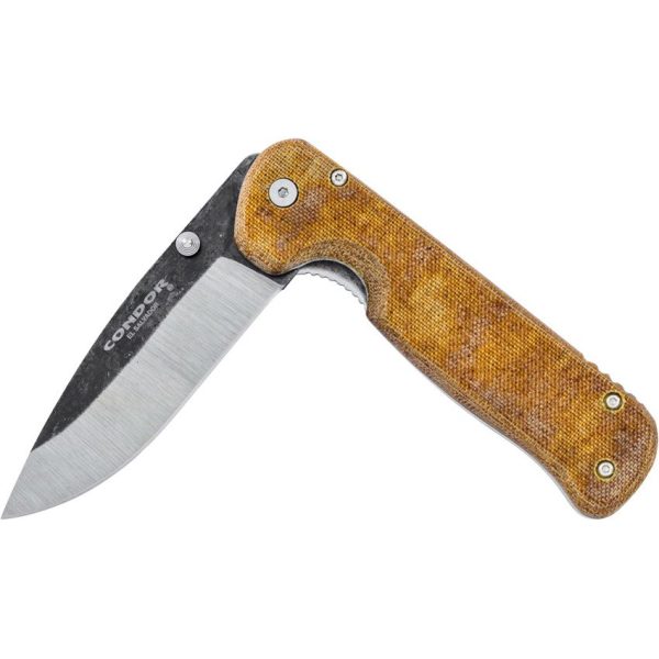 Condor Krakatoa Linerlock Desert Tan - 1095HC Steel