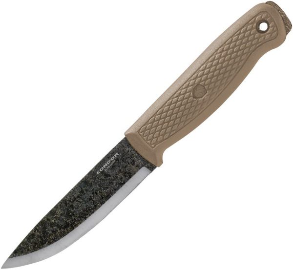 Condor Terrasaur Fixed Blade 4.25" 1095HC Steel Desert Tan