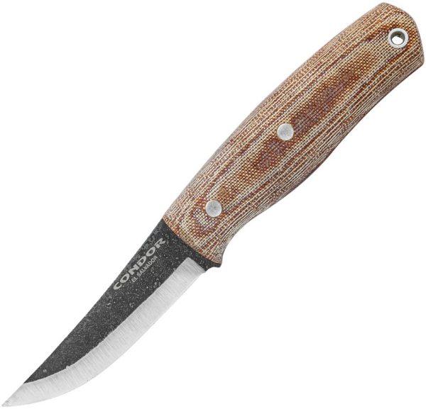 Condor Kambo Pukko Fixed Blade 1075HC Steel Tan Micarta