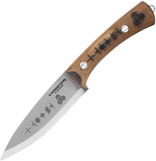 Condor Druid Fixed Blade 1095HC Steel Walnut Handle Knife