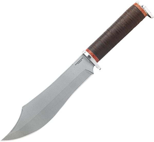 CTK397570HC.jpg Condor Gray Pioneer Bowie 7" 1075HC Fixed Blade Knife