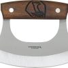 Condor Ulu Knife Fixed Blade 1075HC Steel Walnut Handle