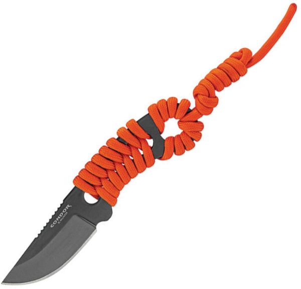 Condor Carlitos Neck Knife Orange Fixed Blade 1075HC Steel