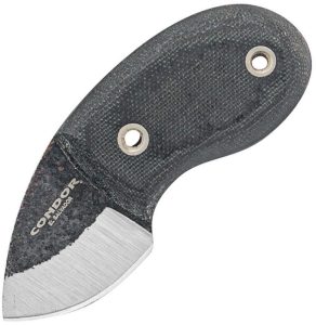 Condor Tortuga Neck Knife 1.5" 1075HC Fixed Blade Black Micarta