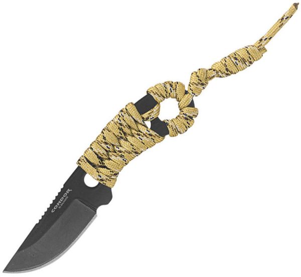 Condor Carlitos Neck Knife Fixed Blade 1075HC Steel Desert Tan