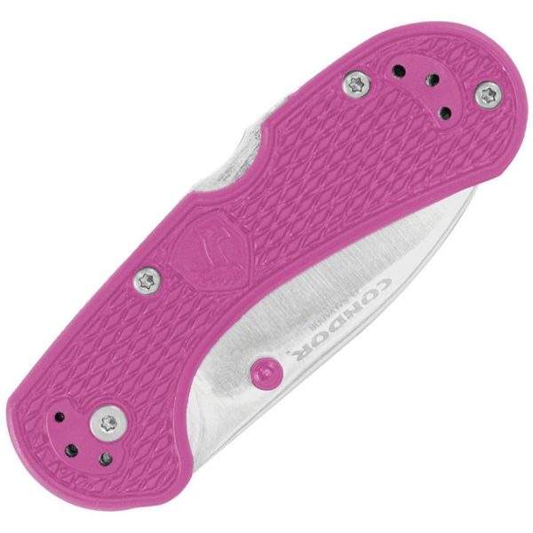 Condor Cadejo Lockback Pink 2.63" 14C28N Folding Knife