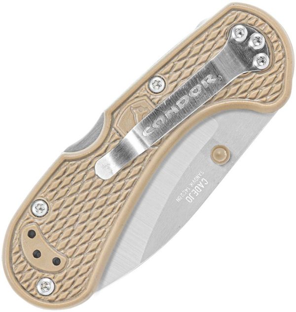 Condor Cadejo Lockback Desert Tan 14C28N Zytel Handle