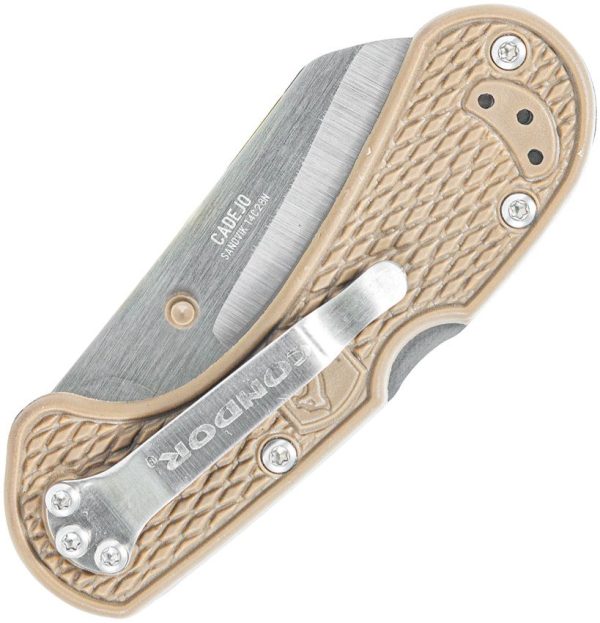 CTK81528ZSK_add_01.jpg Condor Cadejo Lockback Tan 14C28N Cleaver Style Blade