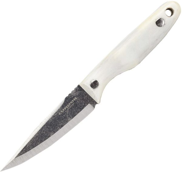 Condor Hawthorn Fixed Blade 1095HC Steel White Micarta