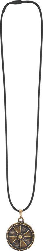 Condor Viking Forest Shield Necklace - Antique Silver