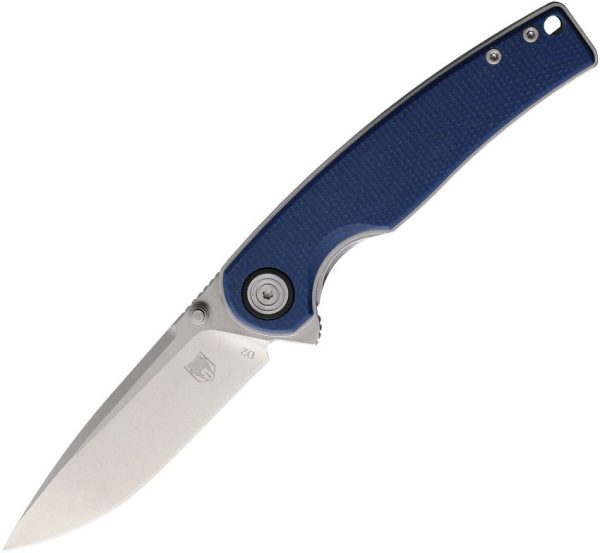 Cobratec Samson Linerlock Blue D2 Folding Knife 3.25" Blade