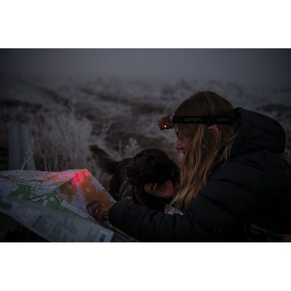 Coast FL85 Rechargeable Headlamp 650 Lumens Red White LED