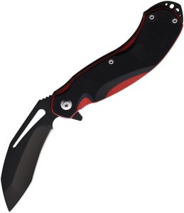 Cuma Survival School BAMF Linerlock - Black/Red G10