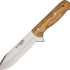 Cudeman Hunter Olive Wood Fixed Blade Knife 440 Stainless Spain